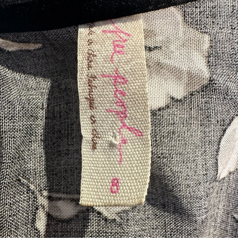 Free People Black and White Midi Dress - Picture 8 of 11